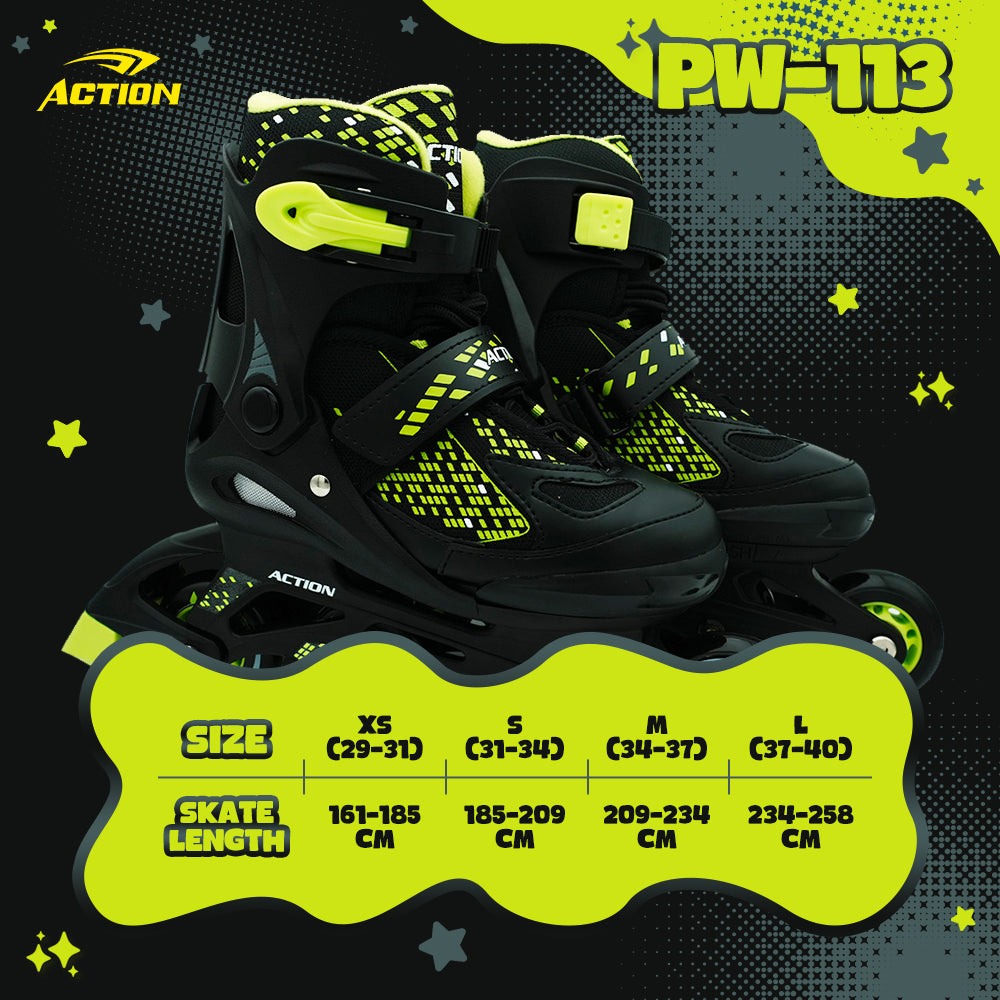 ACTION Patins à roulettes en ligne PW-113 - S
