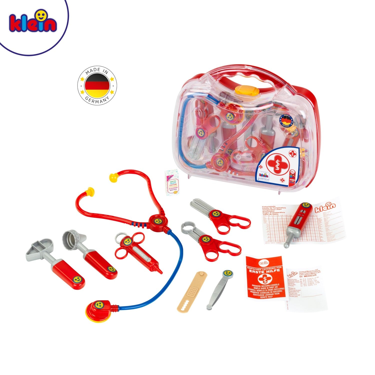 Theo Klein PRO Mallette de docteur transparente pour enfants, taille moyenne