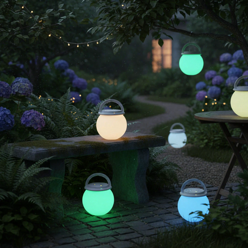 Lauvigo Veilleuse LED rechargeable avec minuterie, blanc chaud + 7 couleurs RGB, diminuabilité sans échelles, 0,9 W, 5 V-1 A, ABS + métal, pour chambre et chambre d'enfant