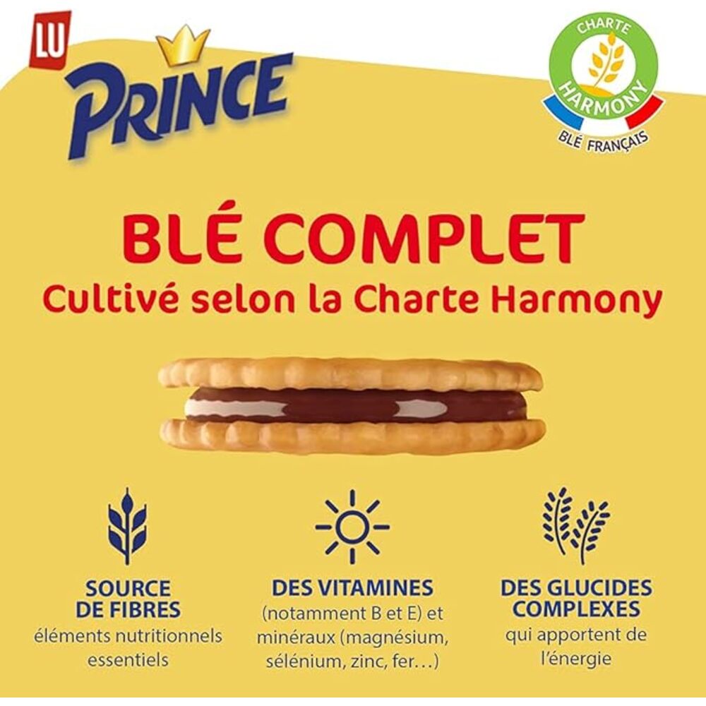 LU Prince Biscuits fourrés au chocolat au blé complet - 300 g