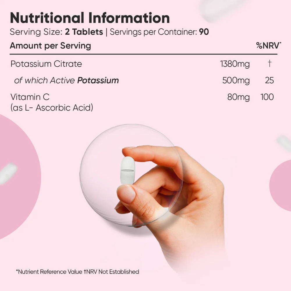WeightWorld Citrate de potassium avec vitamine C 180 comprimés