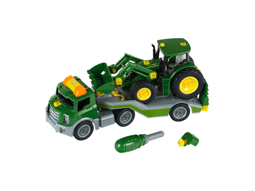 Klein John Deere Tracteur Jouet avec Remorque Échelle 1:24 3906