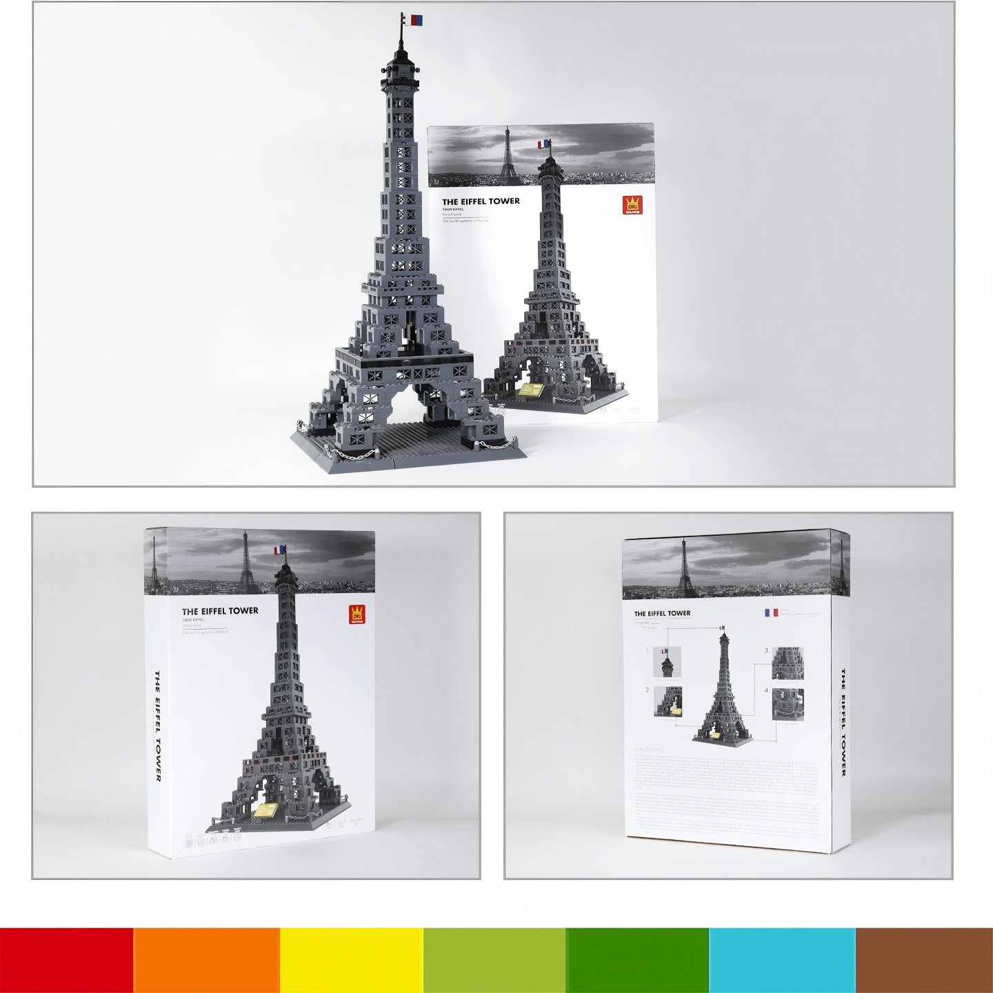 WANGE Tour Eiffel-Paris, France 976 Pièces Ensemble de Blocs de Construction pour Bâtisseurs Amateurs