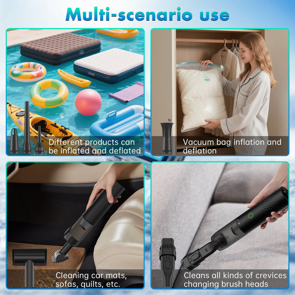 Omeser 3093A Pro aspirateur à main multifonction pour voiture super puissant forte puissance d'aspiration petite taille bac à poussière amovible nettoyage efficace avec aspirateur balai