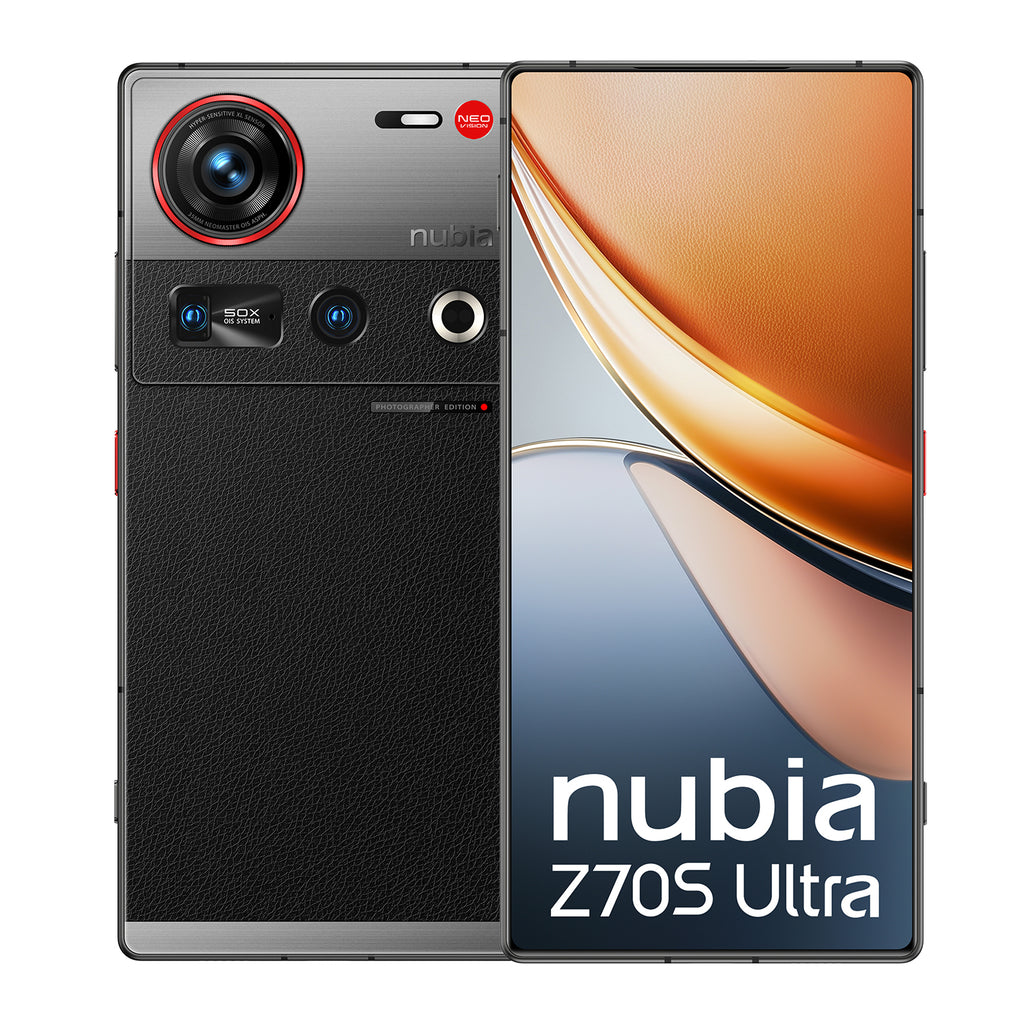 nubia Z70S Ultra 5G Smartphone Débloqué Snapdragon 8 Elite, Batterie 6600 mAh, Écran AMOLED 6,85" 144 Hz, Triple Caméra 64 MP avec Objectif Principal 35 mm 16+512 G Noir Double SIM, NFC