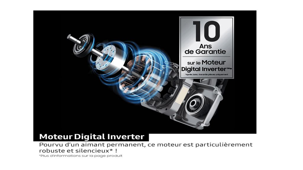 Samsung DV90DB7845GBU3 Sèche-linge à chargement frontal - Pose libre - Capacité 9 kg - Pompe à chaleur - Blanc - Classe A