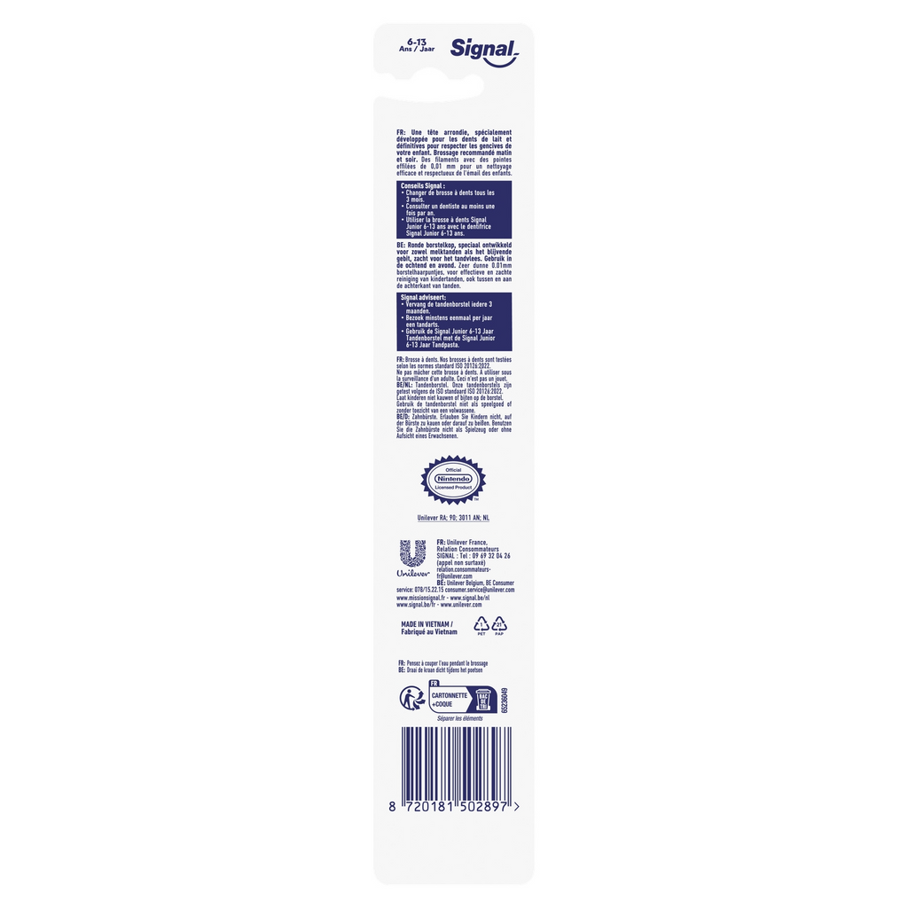 SIGNAL Brosse à dents Extra Souple Enfant 6-13 Ans Super Mario - 1 unité