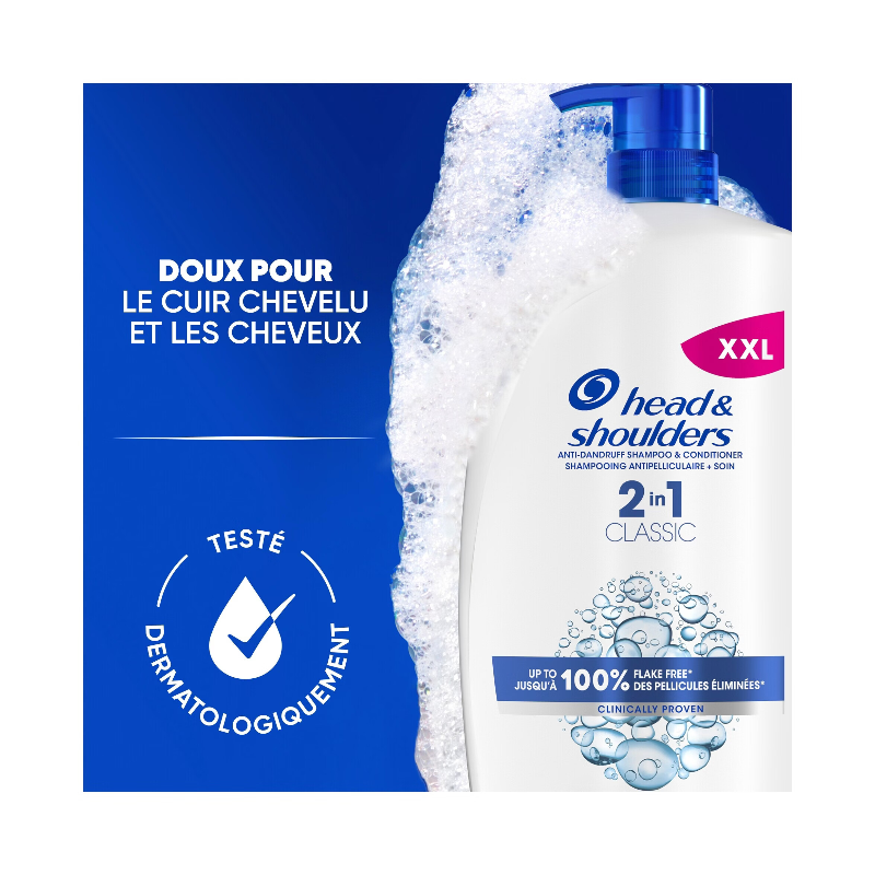 HEAD & SHOULDERS Classic - Shampooing 2en1 - 1L