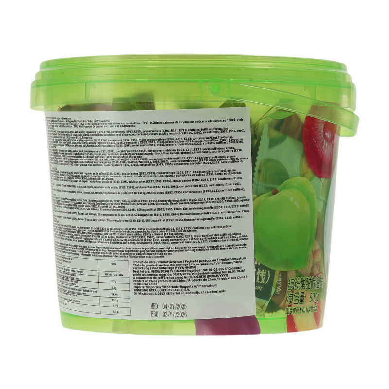 Be&Cheery Seau de Prunes Royales 500 g (Contient 70 Sachets Individuels)