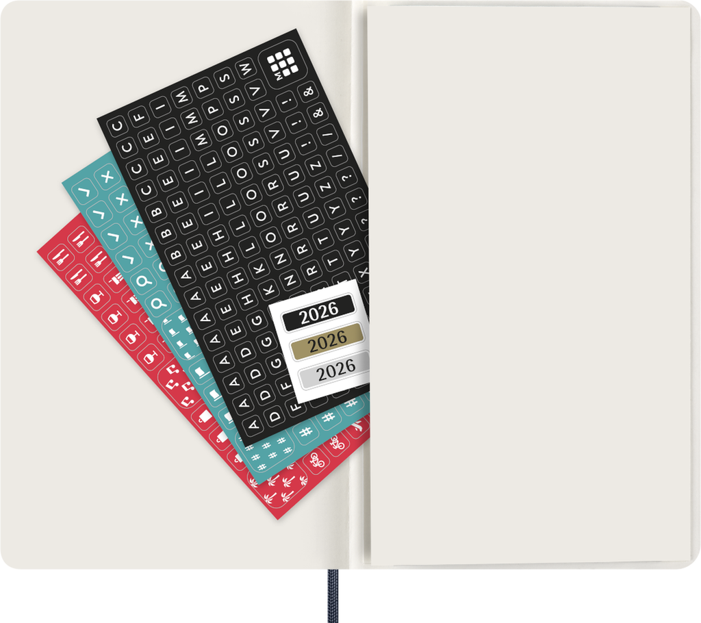 MOLESKINE agenda 12 mois journalier grand format souple bleu