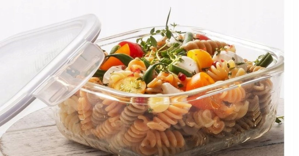 Euro Plat à four carré en verre 750 ml - Couvercle gris
