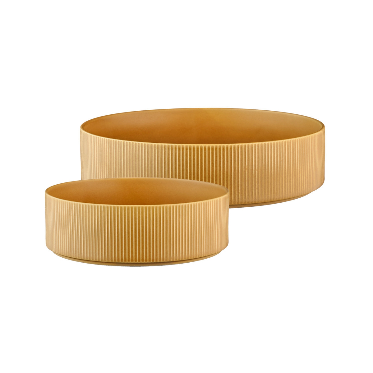 Björn Lot de 2 saladiers SCANDI Ø 21,5 cm et Ø 27,5 cm - Ocre