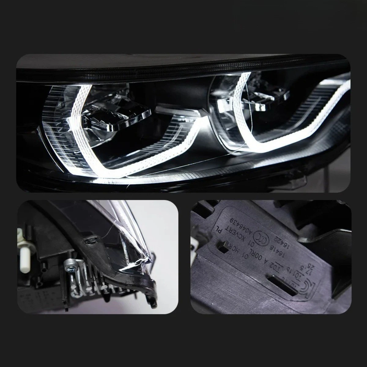 TYPY Phare avant pour BMW F32 F36 M4 F82, phare LED 2016-2019, projecteur 425i, DRL, clignotant, phare de croisement, Angel Eye, lentille de projecteur