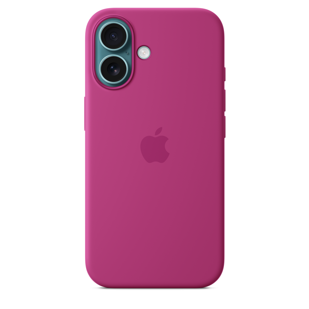 Apple Coque en silicone MagSafe pour iPhone 16, fuchsia