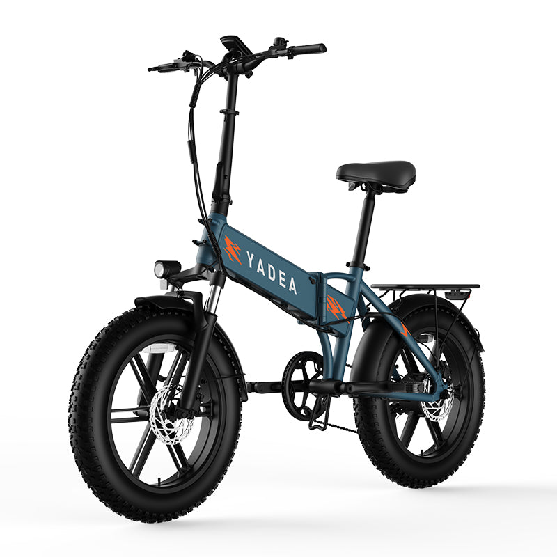 Vélo électrique pliable YADEA Rover à pneus larges, Vert, Pneus 20 × 4,0 pouces, Cadre en alliage d'aluminium, Longue autonomie 90-120 km, Batterie au lithium haute performance