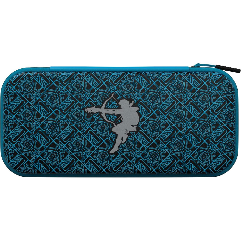 PDP Étui Rigide Travel Case Nintendo Switch, Switch Lite et Switch OLED - Rangement 14 Jeux - Licence Officielle The Legend of Zelda - Design Lumineux - Motif Glow Link
