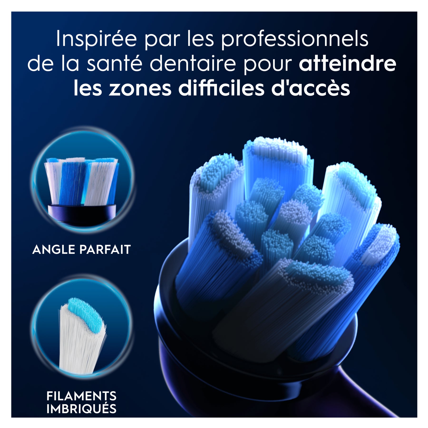 Oral-B iO Ultimate Clean Noir - Brossettes de Rechange Originales pour Brosse à Dents Électrique - Nettoyage Profond - Pack de 6