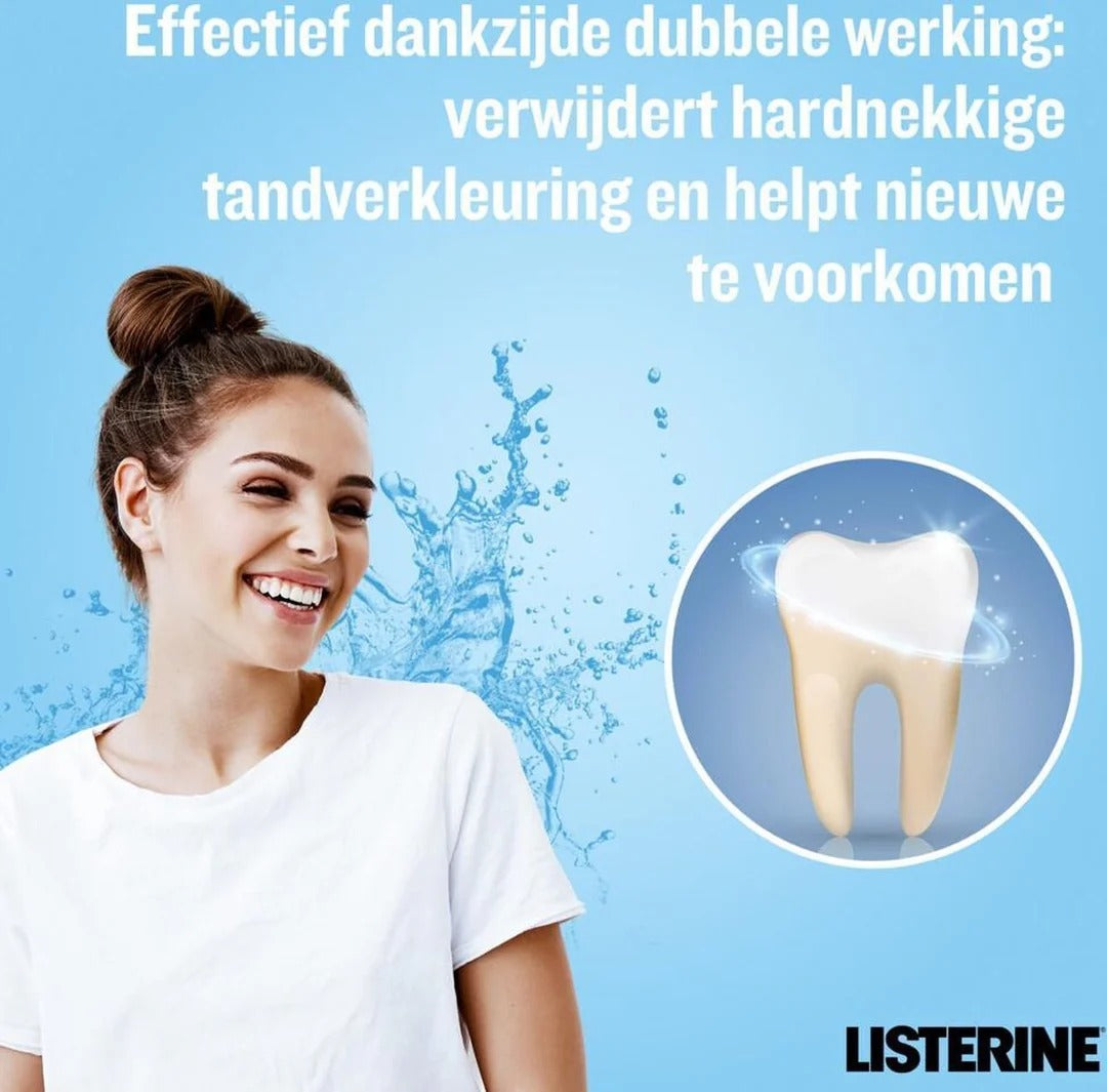 LISTERINE Advanced White Bain de bouche goût doux - 500 ml
