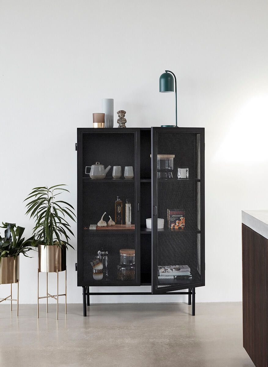 Hübsch Edge Meuble de rangement double - Noir