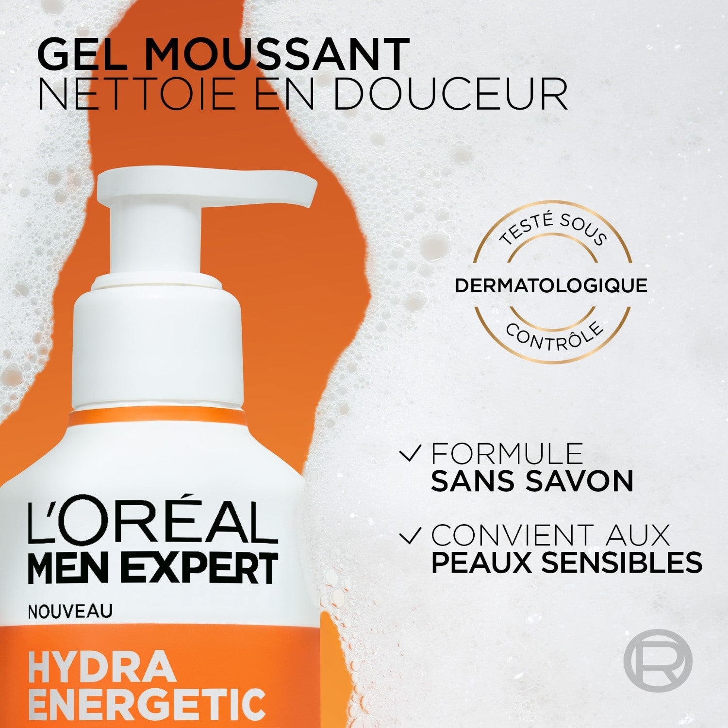 L'Oréal Paris Men Expert Hydra Energetic Gel Nettoyant Énergisant 260 ml