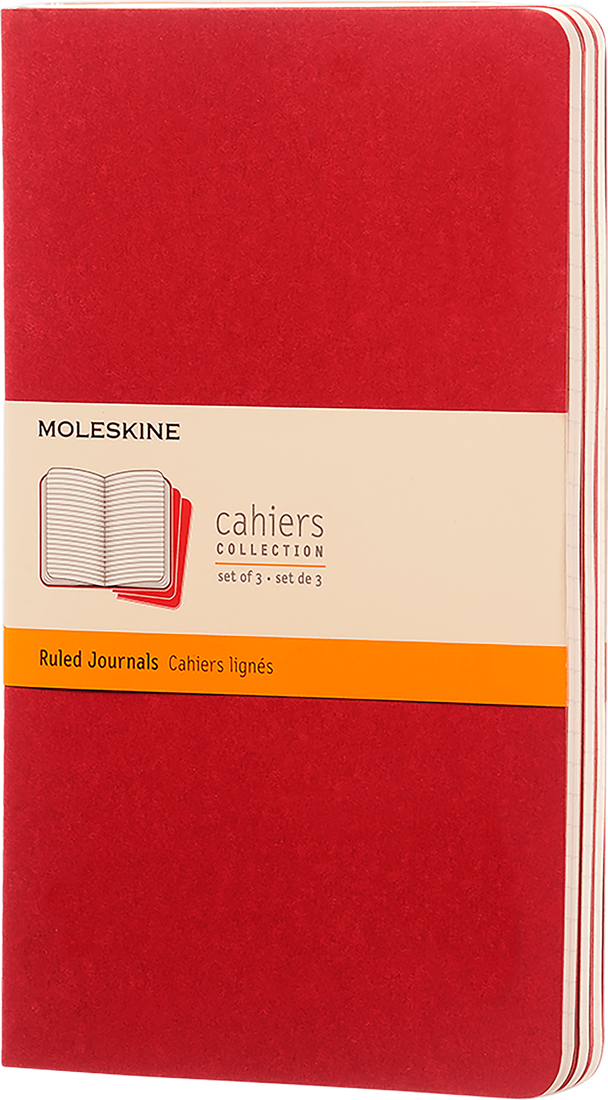 MOLESKINE Set De 3 Cahiers Grand Format Ligné Rouge Canneberge