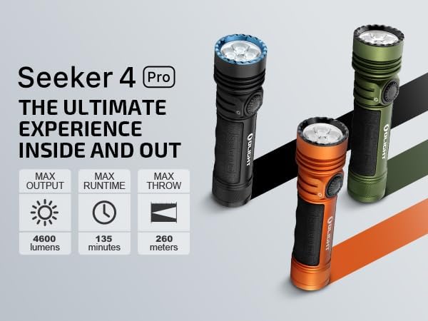 Olight Seeker 4 Pro Lampe de poche haute puissance