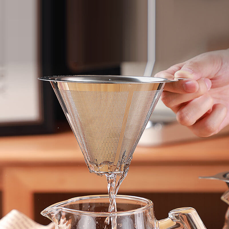 BJ Filtre à café manuel en acier inoxydable 304, 800 mailles