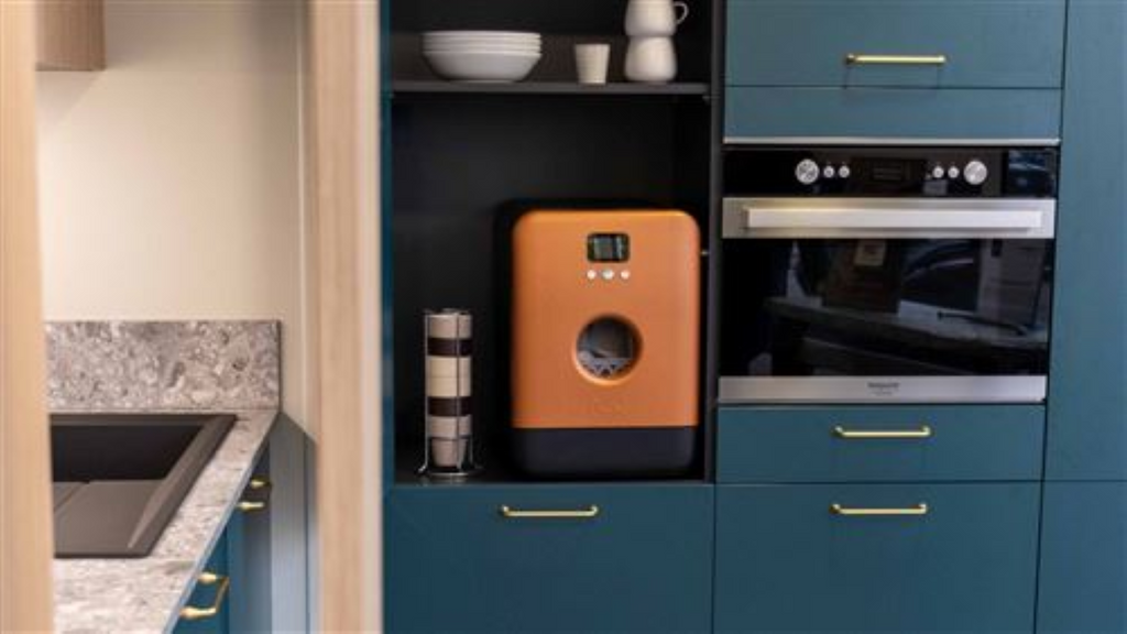 Bob Lave-vaisselle compact écologique avec pack toutes options - Blanc/Cuivre