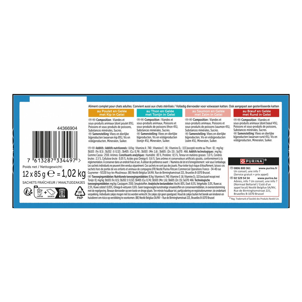 Felix Nourriture pour chats en gelée hachée assortiment - 12 x 85 g