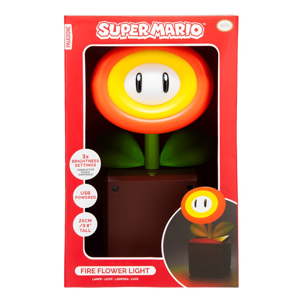 Super Mario Lampe Fleur de Feu - sous licence officielle - Fonctionne avec piles