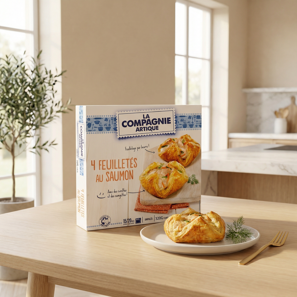 LA COMPAGNIE ARTIQUE Feuilletés au saumon - 4 x 80 g