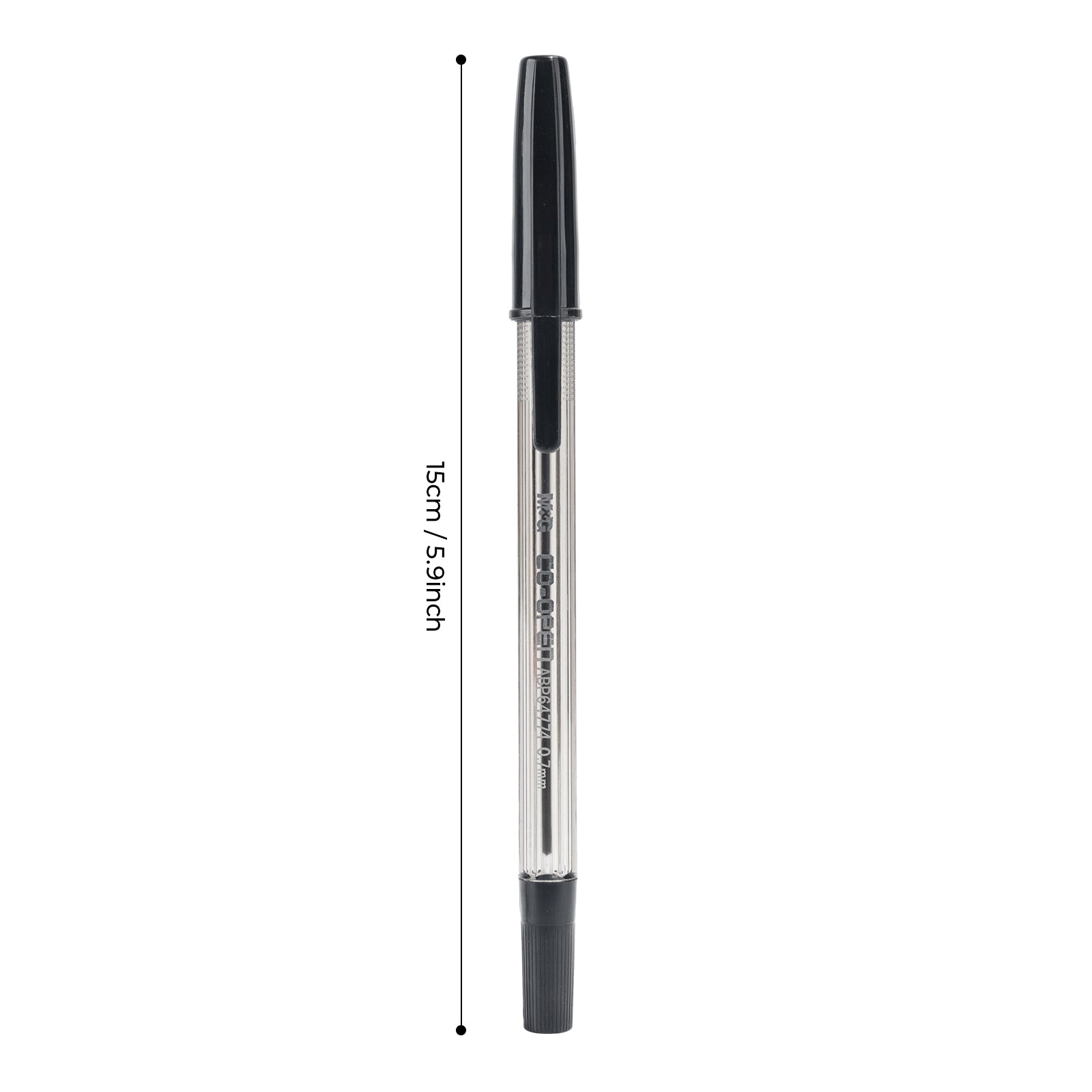 M&G Lot de 40 stylos à bille, encre noire et pointe fine 0,7 mm