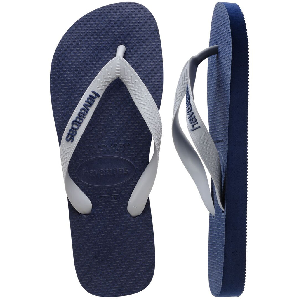 HAVAIANAS Top Logo Pop Up Tongs Navy/Ice Grey