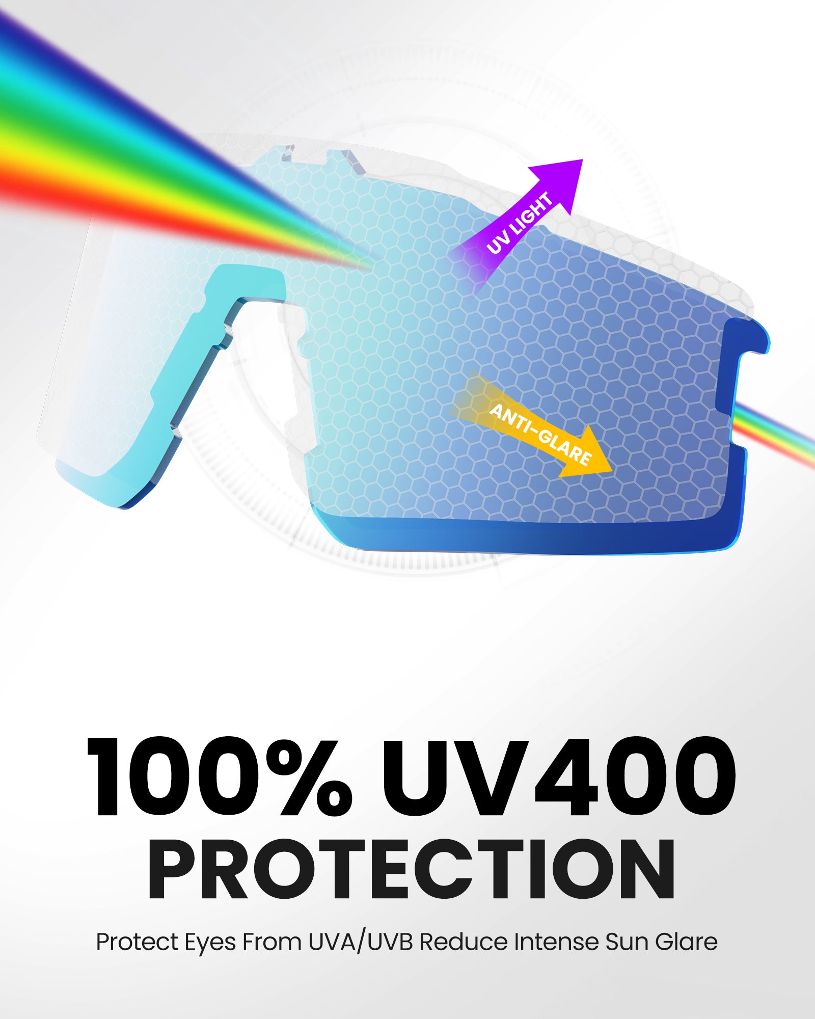 OutdoorMaster Hawk II lunettes de soleil polarisées de cyclisme pour sports de plein air, monture bleue, verres bleus Revo