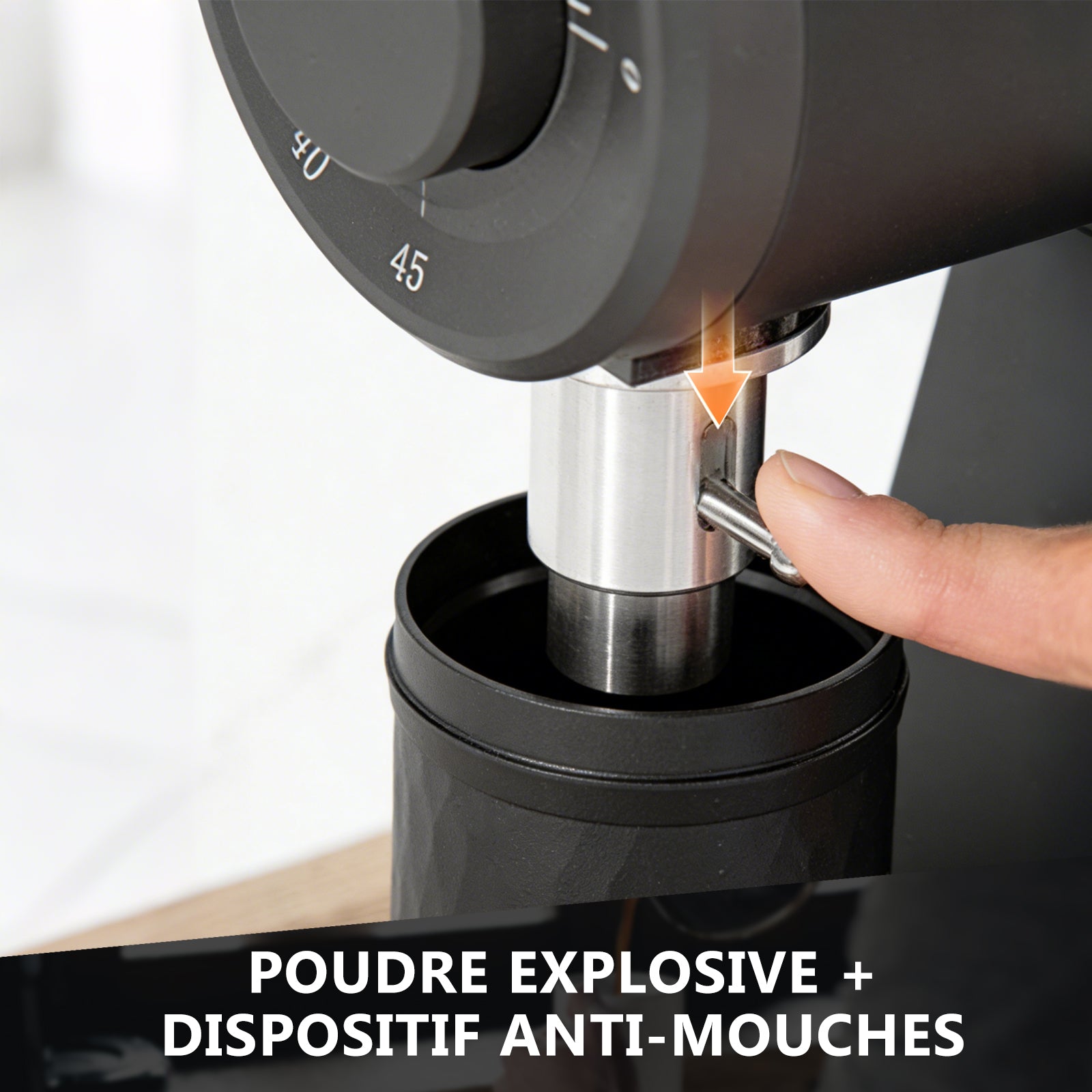STARSEEKER Moulin à café électrique 74 mm pour espresso et café filtré avec minuteur