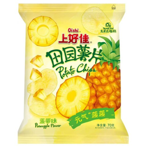 Oishi Chips de pomme de terre saveur ananas, grand format - 70 g