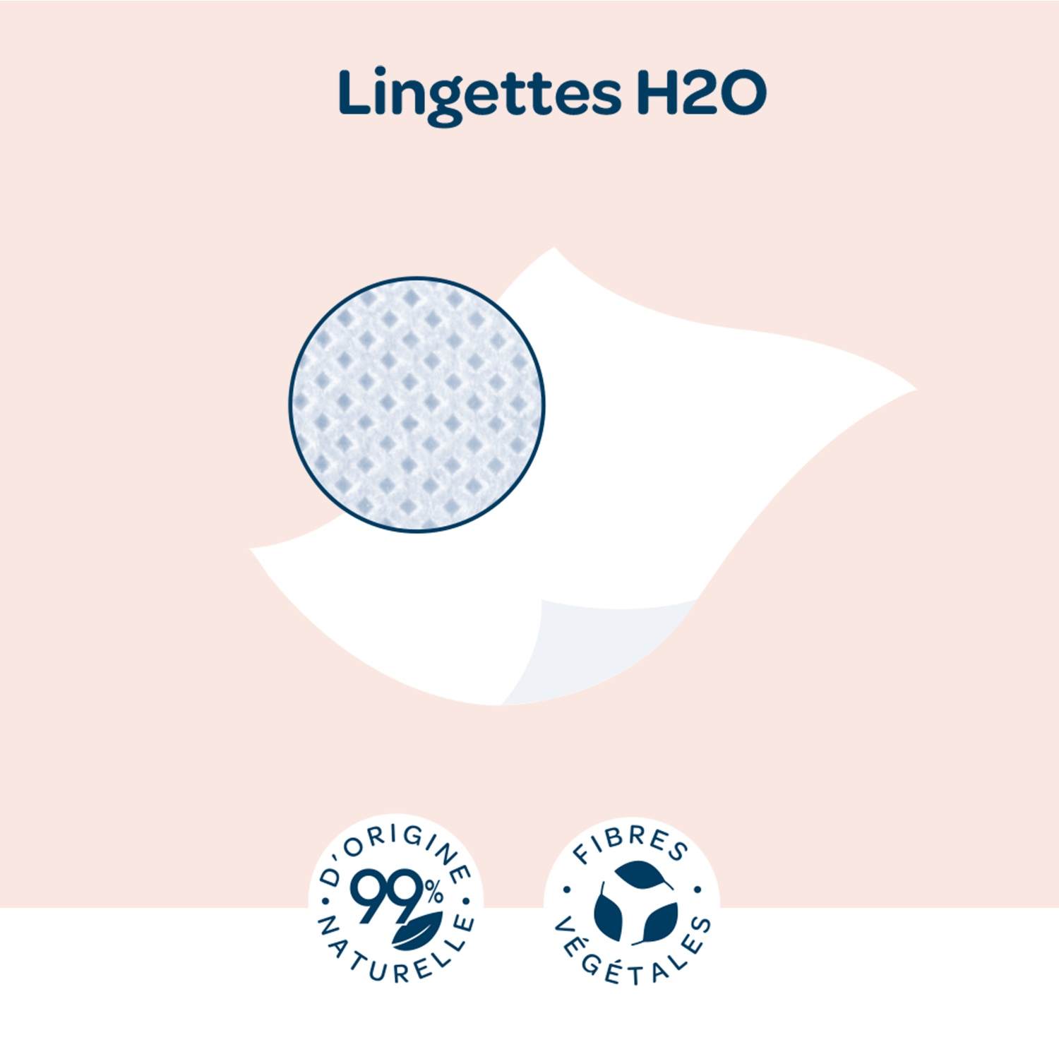 BIOLANE H2O Lingettes nettoyantes pour le corps et le change des bébés, peaux sensibles, 72 lingettes