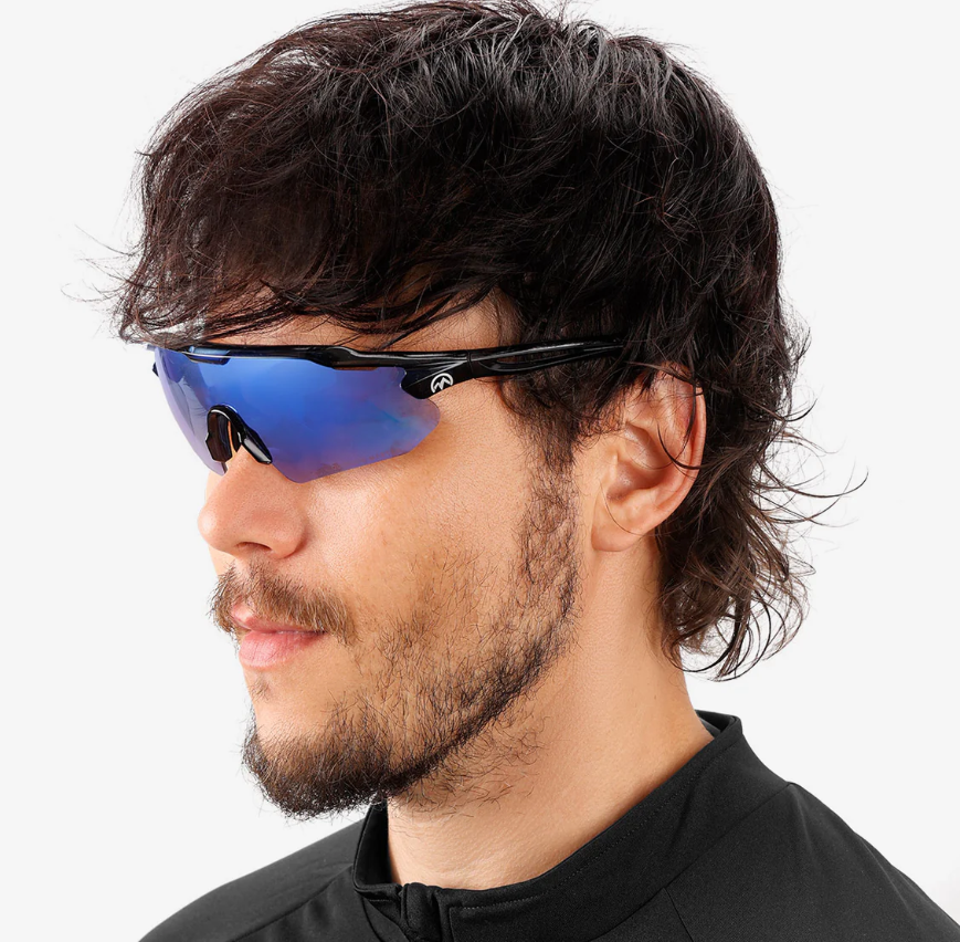 OutdoorMaster HAWK LT Lunettes de cyclisme photochromatiques et polarisées - Noir