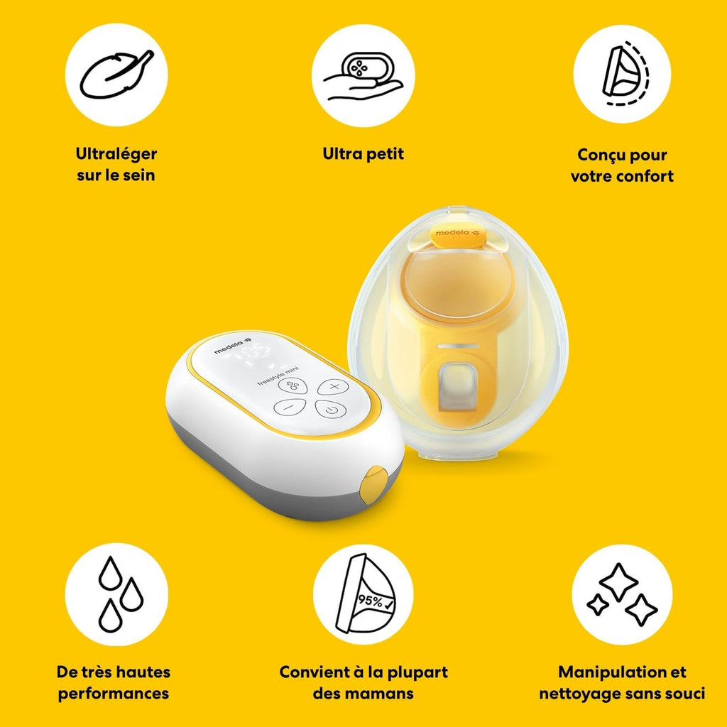 MEDELA Freestyle Mini Hands-Free - Tire-lait électrique simple, coquille 24 mm