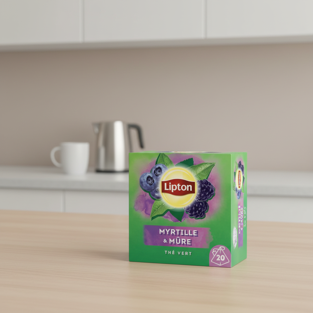 Lipton Thé vert myrtille et framboise noire x20 32 g