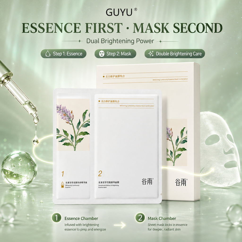 GUYU Set de Masques en Tissu Essence Éclaircissante (30 ml + 1,5 ml) × 5