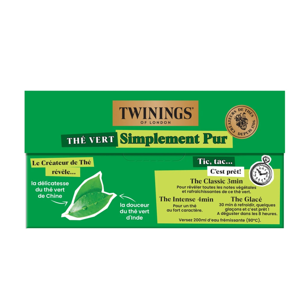 Twinings thé vert pur - 25 sachets 37 g