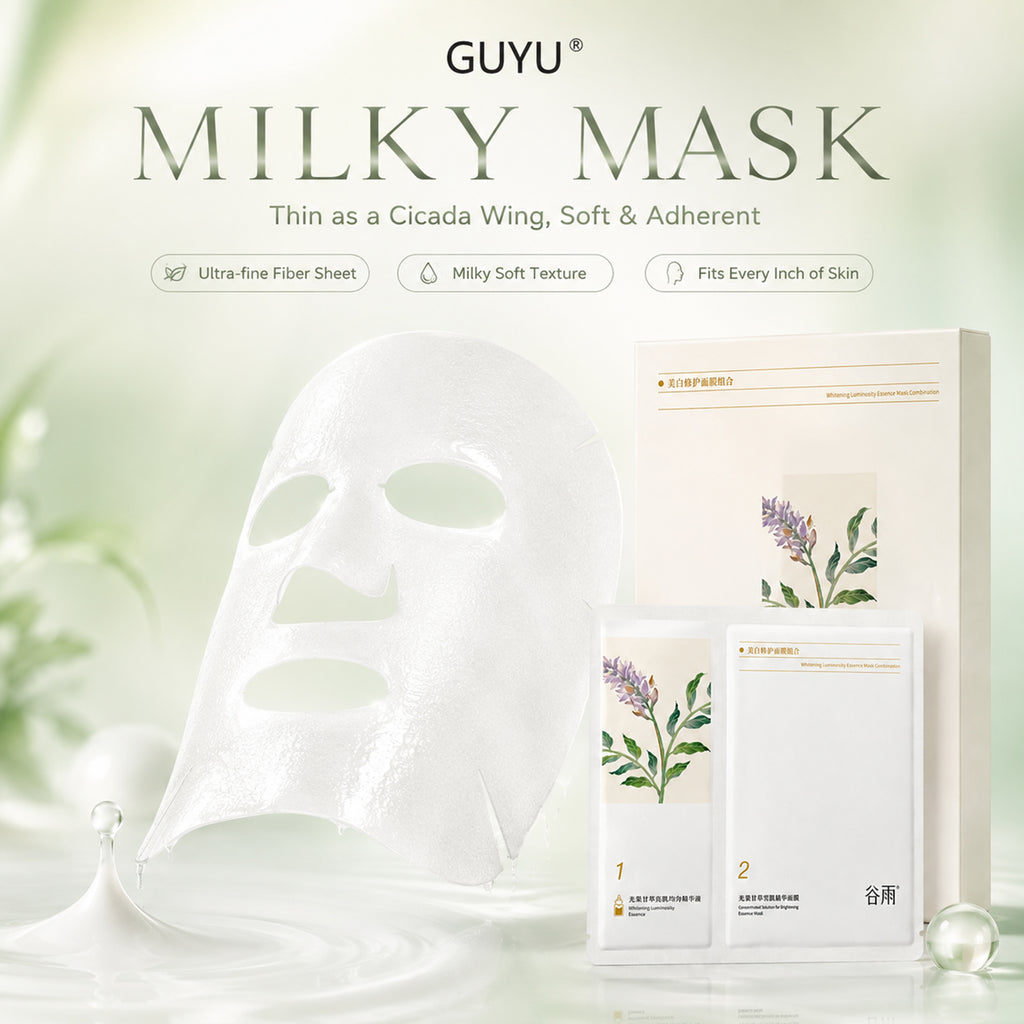 GUYU Set de Masques en Tissu Essence Éclaircissante (30 ml + 1,5 ml) × 5