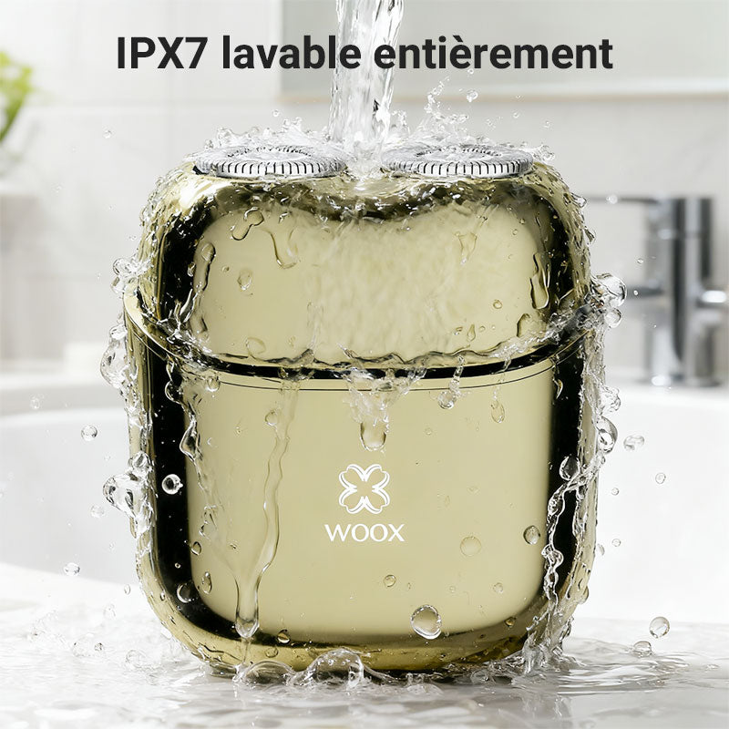 WOOX MX0204 Mini rasoir électrique 5 W, 330 mAh, étanche IPX6, chargement USB-C
