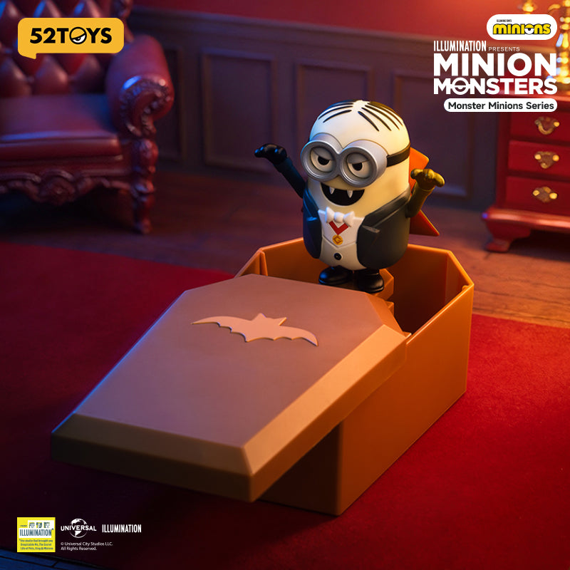 52TOYS Série Minions - Figurine mécanique à ressort articulée, boîte mystère, jouet tendance, produit dérivé Universal, envoi aléatoire