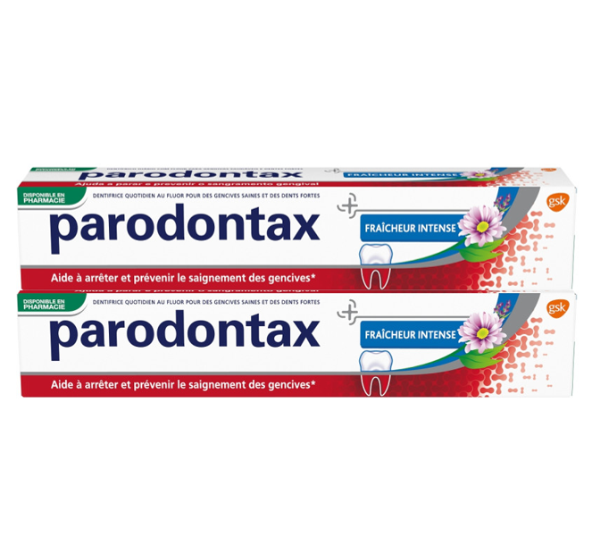 parodontax Dentifrice Fraîcheur Intense Pack 2x75 ml