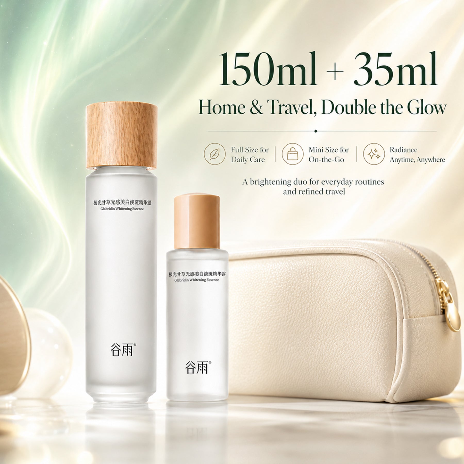 GUYU Aurora Set de Tonique Essence Éclaircissante Réglisse 150 ml + 35 ml