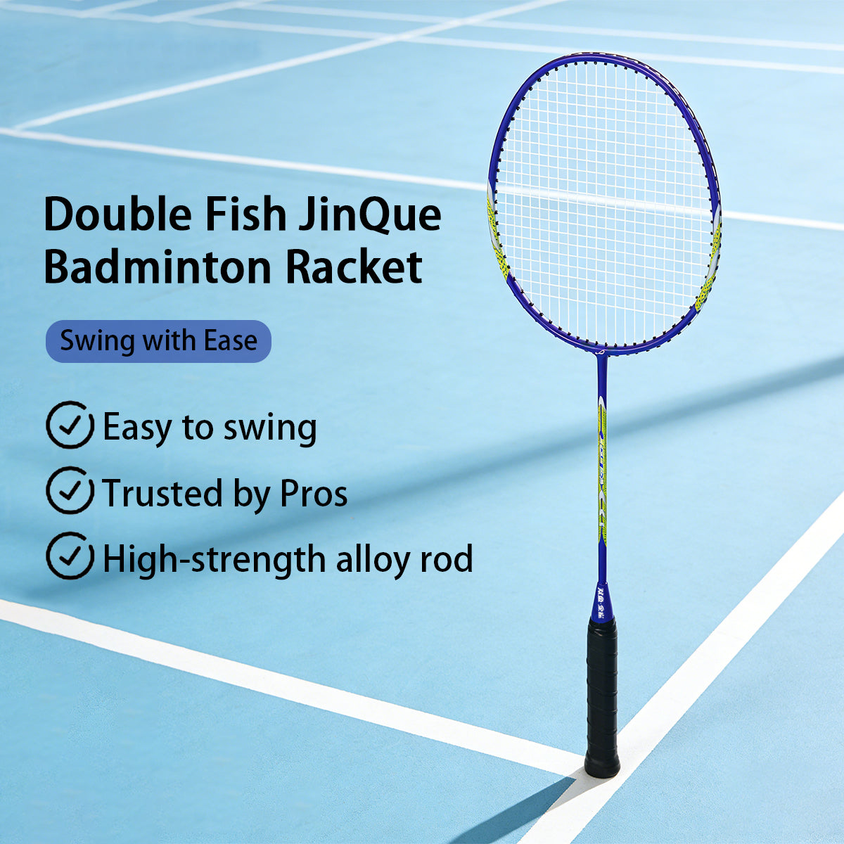 DOUBLE FISH JinQue Lot de 2 raquettes 1502 de badminton en carbone et aluminium - Violet foncé