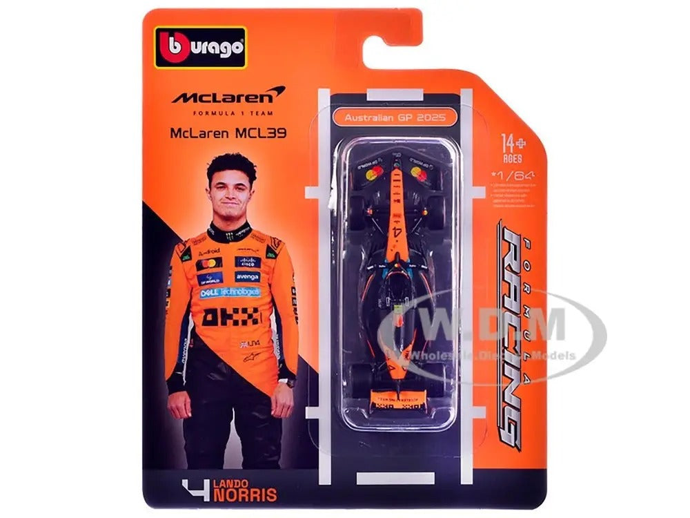 BBURAGO 1/64 Racing - F1 2025 McLaren MCL39 GP d'Australie #4 Lando Norris