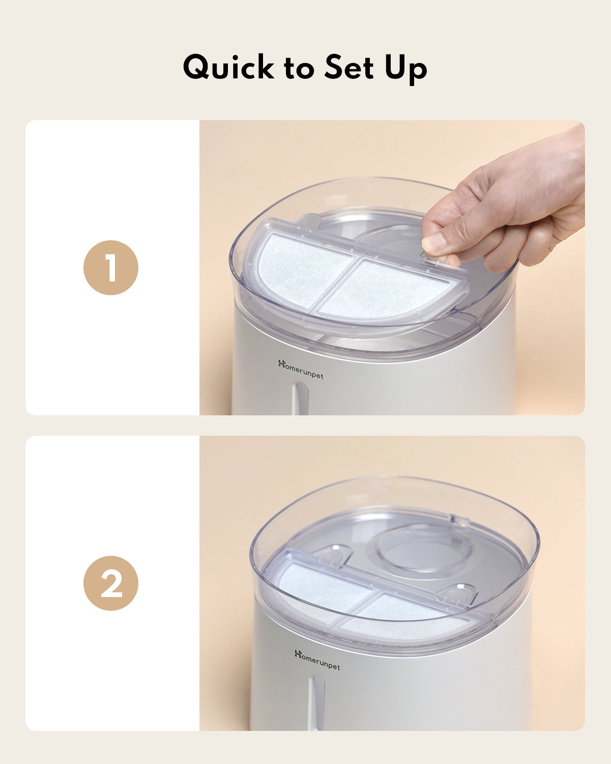 homerunPET Lot de 3 filtres de rechange pour fontaine à eau pour animaux WF20, CF20, BF10